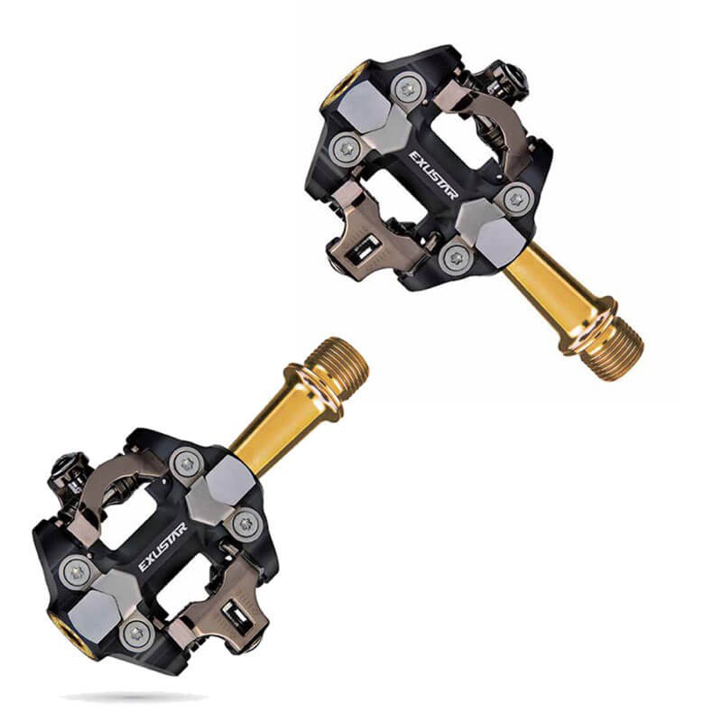 EXUSTAR Coppia Pedali MTB SPD E-PM222TI asse in Titanio